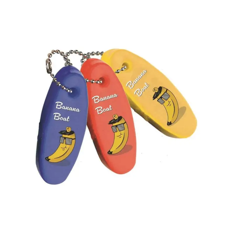Affare Portachiavi Galleggiante Banana Blu in PVC Morbido – Non Affonda