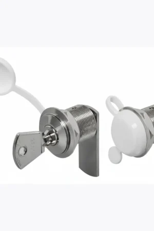 Prezzo Scontato Serratura a Cilindro 25 mm in Ottone Cromato – Serratura con Chiave e Cappuccio Stagno