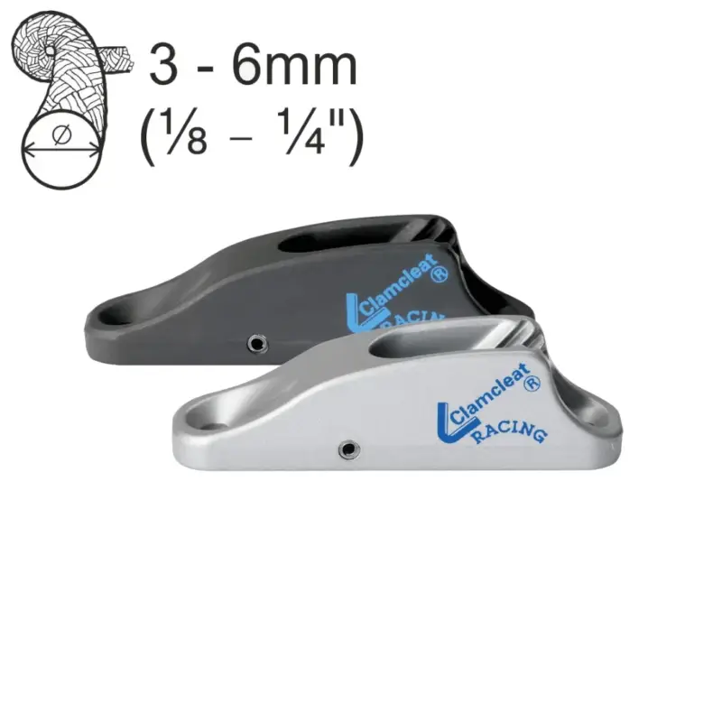Compra Online Strozzascotte Clamcleat Ø 3<>6 mm. CL230 alluminio con rullo basso