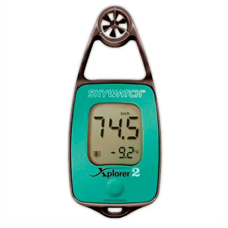 Spedito Oggi Anemometro Skywatch Xplorer 2 – Anemometro Termometro Tascabile con Wind Chill