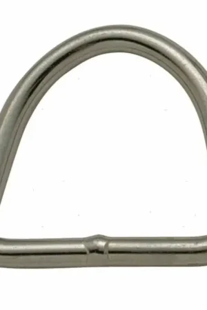 Di Tendenza Anello a D acciaio inox Ø 4 mm. 25x30 mm.