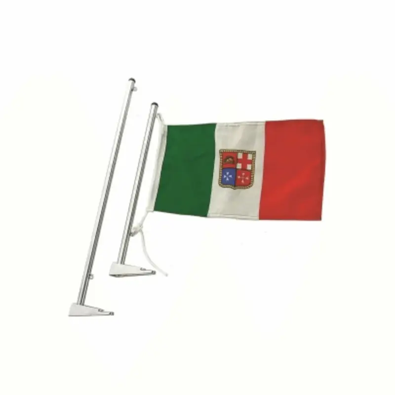 Spedizione Espresso Asta portabandiera H 500 mm. ottone cromato