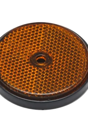 Esclusivo Catarifrangente Arancio Tondo 60 mm con Foro Centrale per Carrelli Portabarche