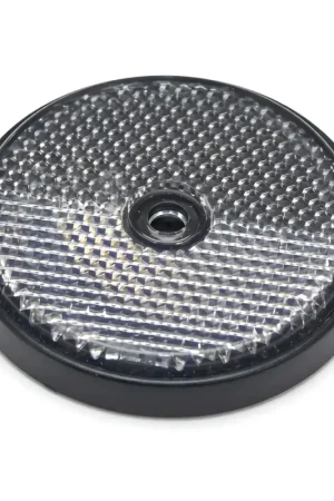 Catarifrangente Bianco Tondo 60 mm con Foro Centrale per Carrelli Portabarche Spedizione Espresso