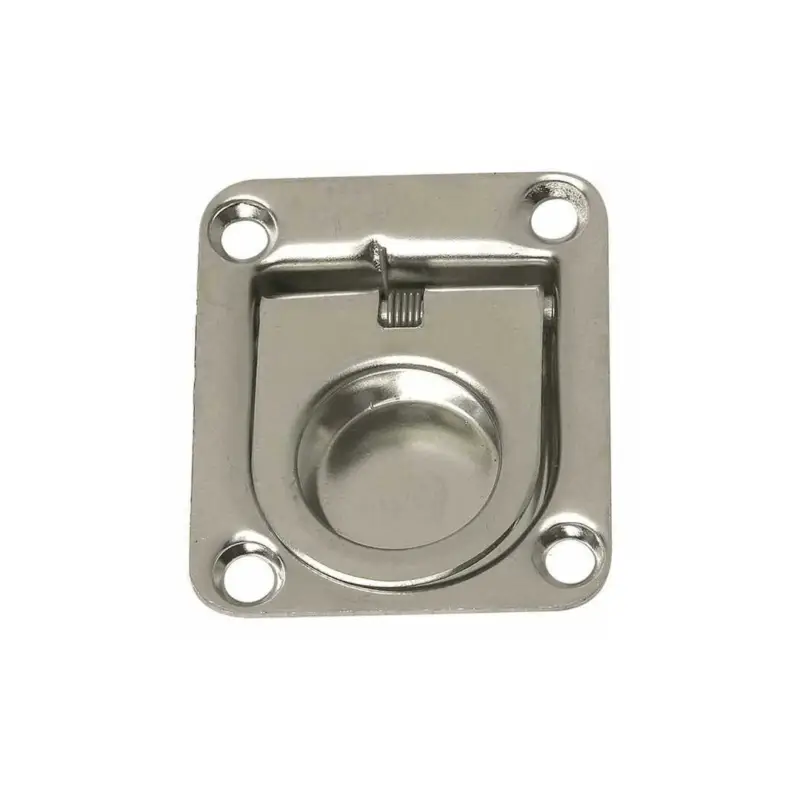 Maniglia acciaio inox a incasso 38x40 mm. alzapaglioli Consegna Rapida