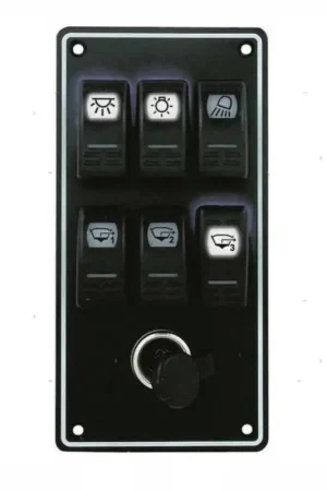 Pagamento Sicuro Pannello interruttori Black Sea 6x16A + presa 12V