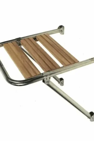Plancia di Poppa Inox 400x460 mm – Plancetta in Legno Marino e Telaio AISI 316 Pagamento Sicuro