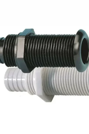 Passascafi lunghi Ø 22,7/30 mm. int./est. 100 mm. L con portagomma bianchi filettati plastica Ultima Occasione