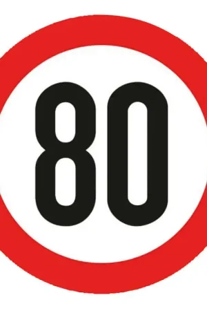 Compra Adesso Segnale velocità 80 km/h omologato adesivo