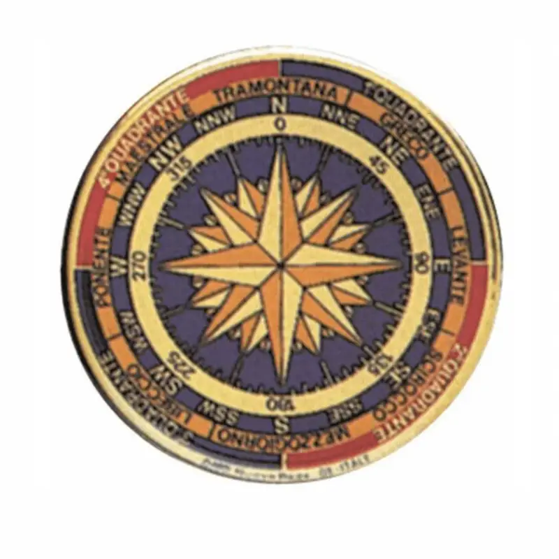Tabella adesiva rosa dei venti gold Ø 80 mm. Compra Oggi Stesso