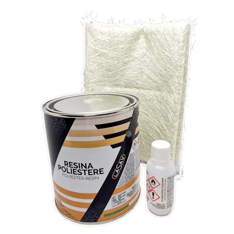 Kit resina poliestere e lana di vetro 300 gr/mq. Offerta Speciale