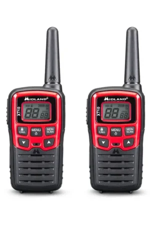 Professionale Midland XT10 – Coppia Walkie Talkie PMR446 Leggeri (4 Km)