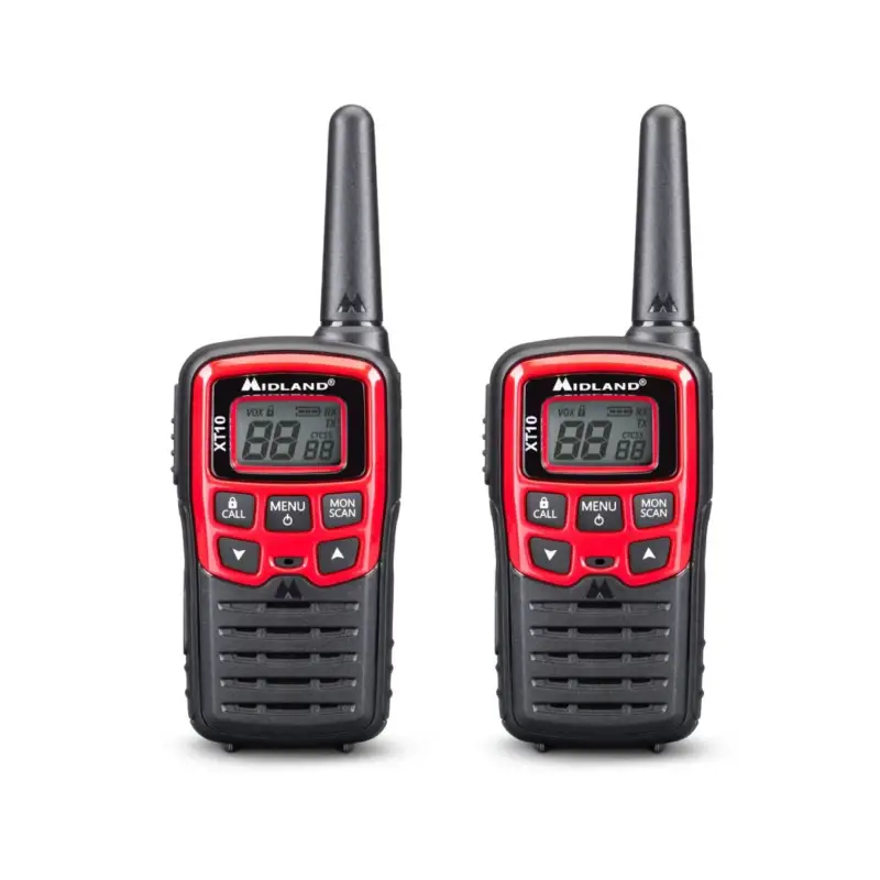 Professionale Midland XT10 – Coppia Walkie Talkie PMR446 Leggeri (4 Km)