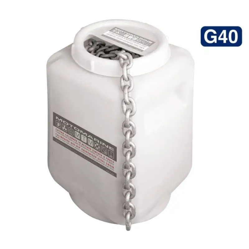 Catena calibrata Zincata Alta Resistenza G40 Ø 10mm 75mt MT011001175 Saldi