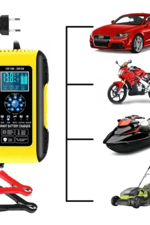 Caricabatterie 12V 10A 24V 5A automatico a 7 stadi Auto Moto Camper N52421020868 Spedizione Espresso