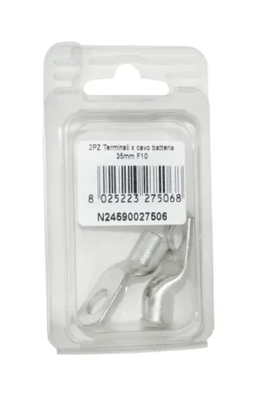 Offerta Lampo Kit 2 Terminali Cavo Batteria 35mmq Foro 10mm N24590027506