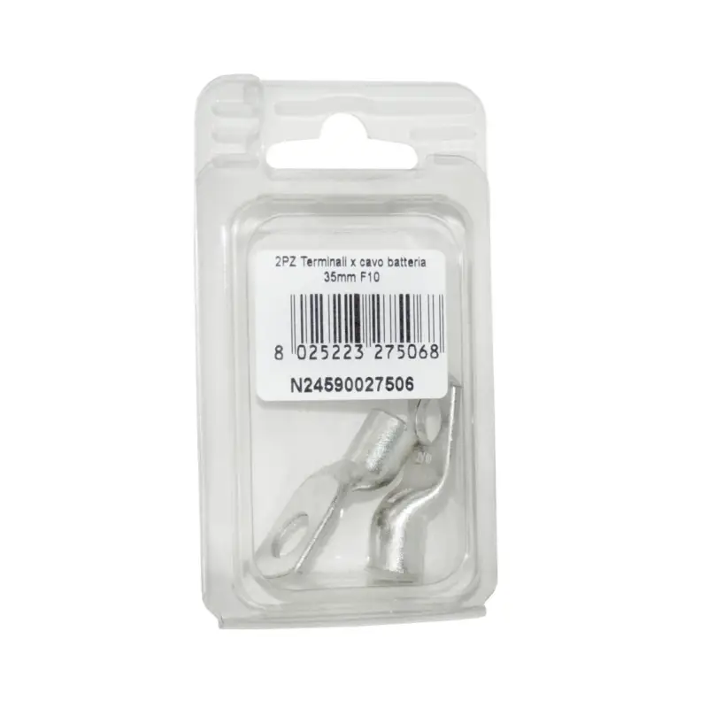 Offerta Lampo Kit 2 Terminali Cavo Batteria 35mmq Foro 10mm N24590027506