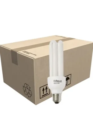 Kit da 100 Lampadine Fluorescenti CFL 15W 24V 6400K Luce Fredda E27 ET27550322100 Quantità Limitata