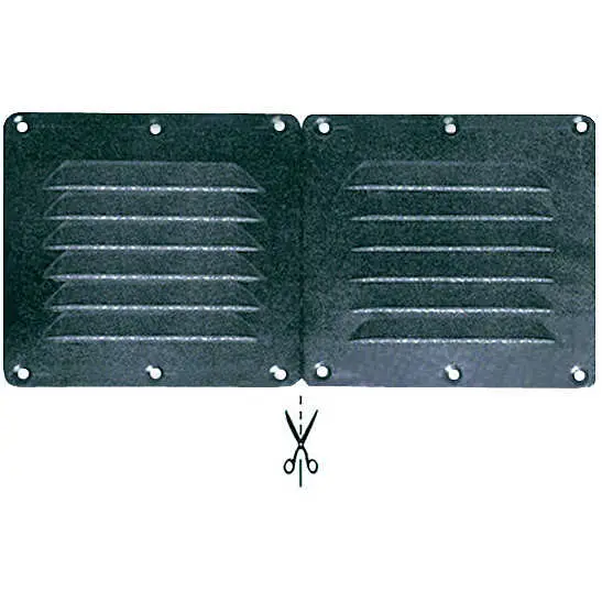 Novità Presa aria divisibile Nero - 255 x 115 mm