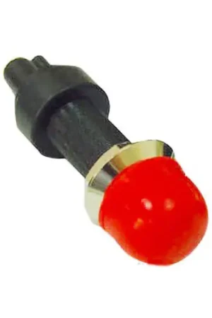 Consegna Rapida Pulsante ottone cromato con cappuccio rosso