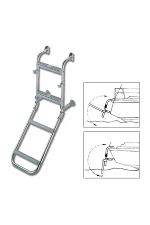 Consegna Rapida Scaletta Comfort 90 inox pieghevole 4 gradini