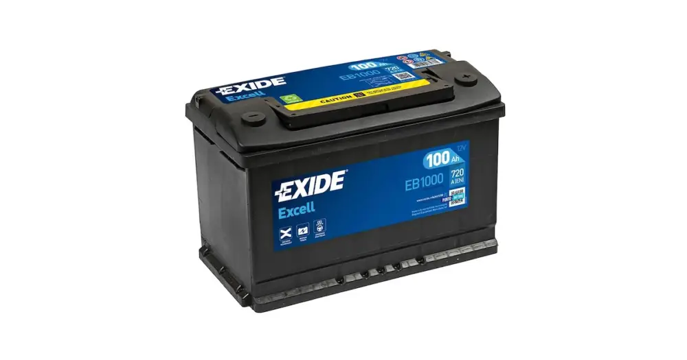 Più Venduto Batteria EXIDE Excell - EB1000 - 100 Amper -