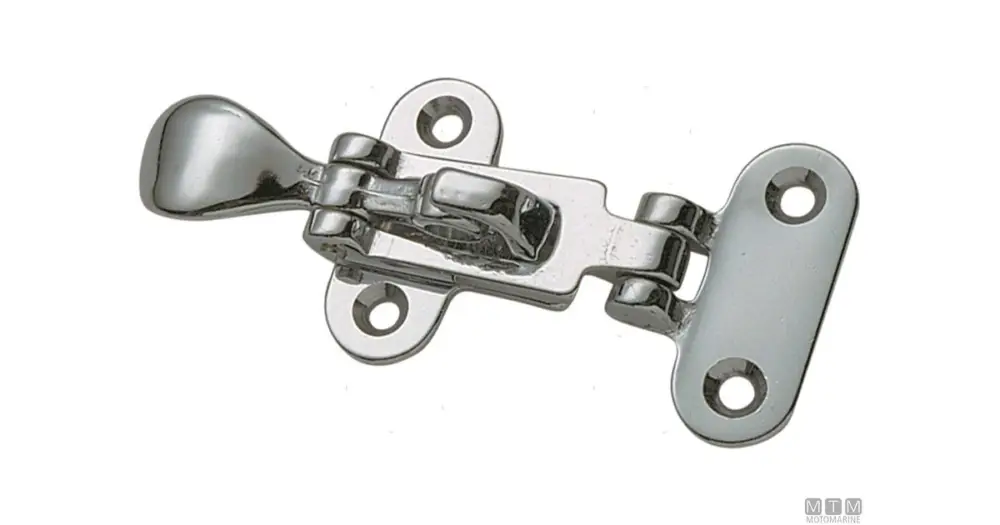 Acquista Ora CHIUSURA A LEVA PIANA CON FORO LUCCHETTO 100X45MM IN OTTONE CROMATO
