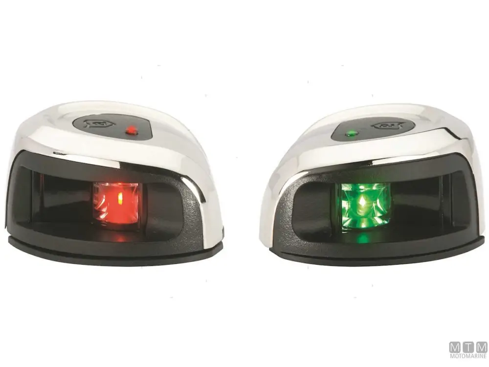 Compra Adesso COPPIA FANALI DI VIA LATERALI LED ROSSO E VERDE ATTWOOD ACCIAIO INOX