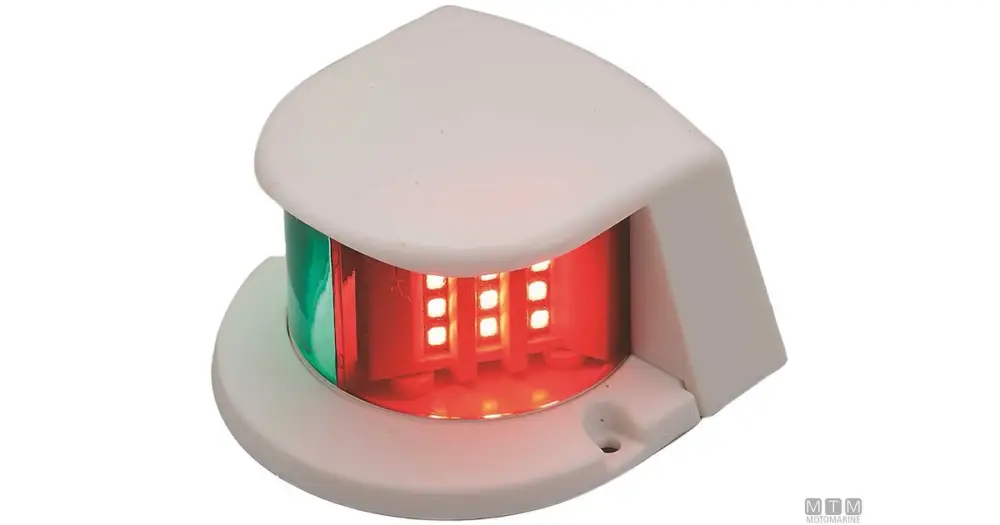FANALE DI VIA LED DI PRUA COMBINATO ROSSO/VERDE BIANCO Professionale