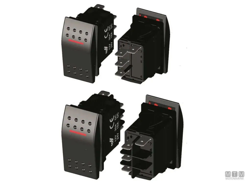 INTERRUTTORE ON-OFF 1RED LED 3 TERMINALI Ultimissimo Modello