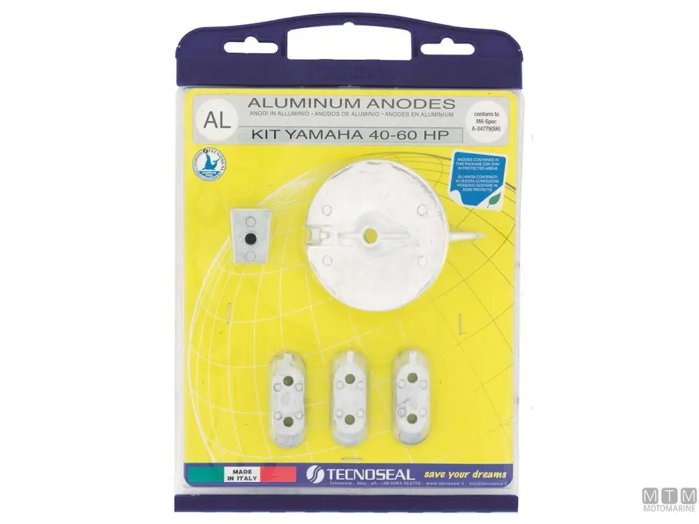 KIT ANODI YAMAHA 40/60 IN ALLUMINIO Pagamento Sicuro