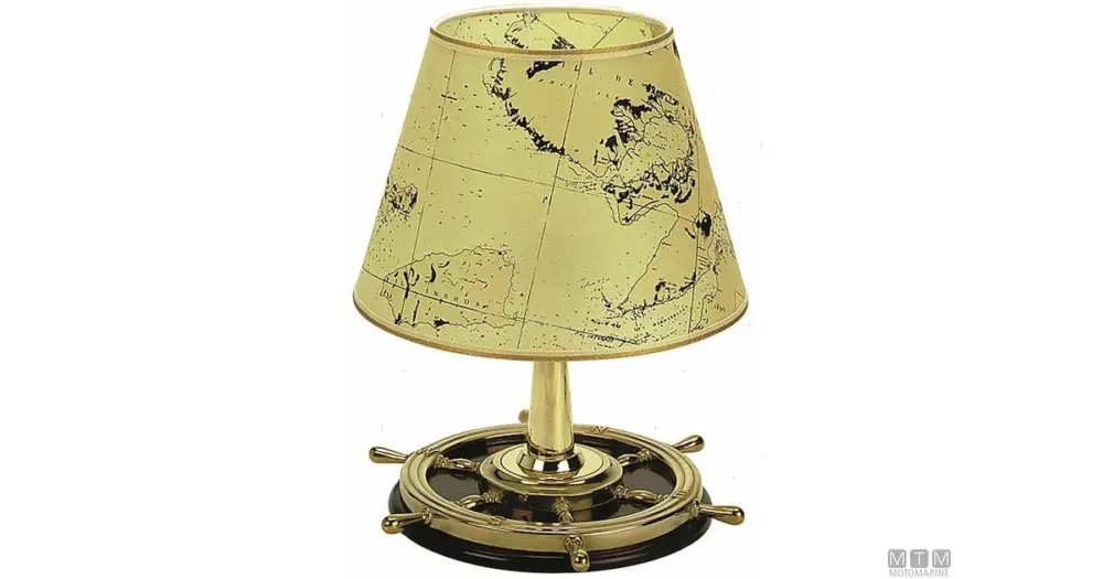 Offerta Lampo LAMPADA DA TAVOLO CON TIMONE IN OTTONE