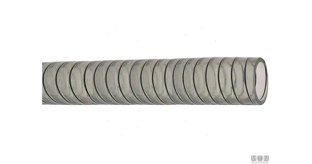 TUBO TRASPARENTE IN PVC CON SPIRALE IN ACCIAIO D38MM 15M Compra Oggi Stesso