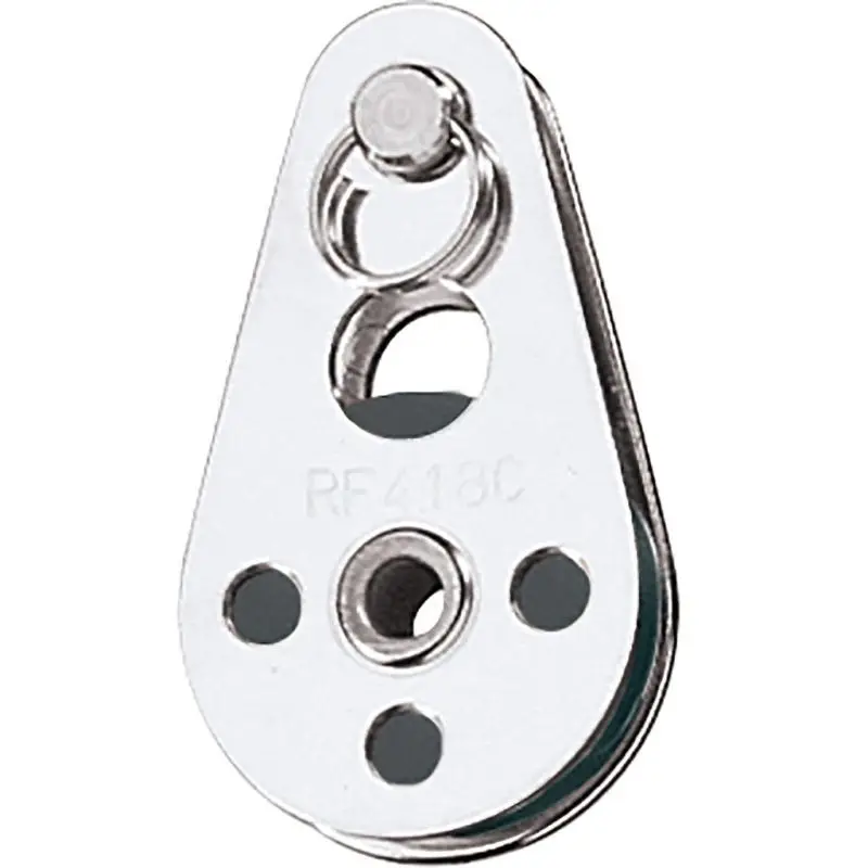 Bozzello Ronstan Ø25mm Singolo per Cavi con Perno - Puleggia in Nylatron, Guance in Acciaio Inox, Carico Max 450kg Reso Gratuito