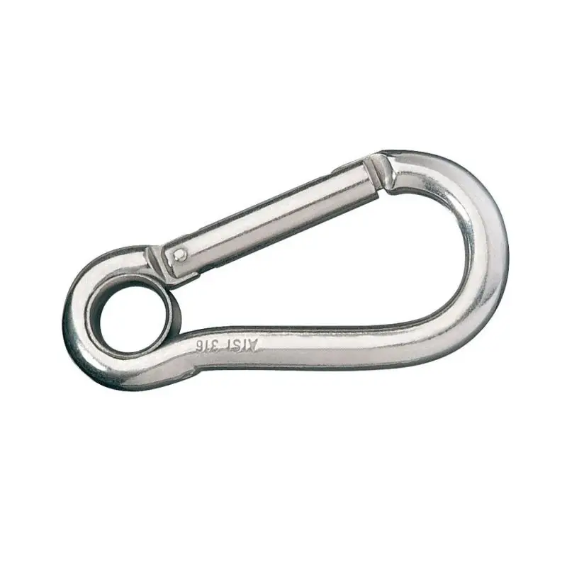 Moschettone Ronstan con occhio in acciaio inox 316, diametro 6mm, lunghezza 60mm, carico di rottura 520kg, peso 28g Prezzo Basso