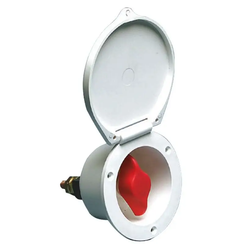 Staccabatteria Heavy Duty Bianco con Chiave in Ottone Nichelato - Dispositivo Omologato CE per Nautica Esclusivo