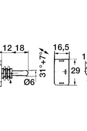 Sconto Interruttore Carling Technologies 15A 1 scatto, carcassa termoindurente, contatti in argento, leva in ottone nichelato, terminali Faston, collegabile a due circuiti.