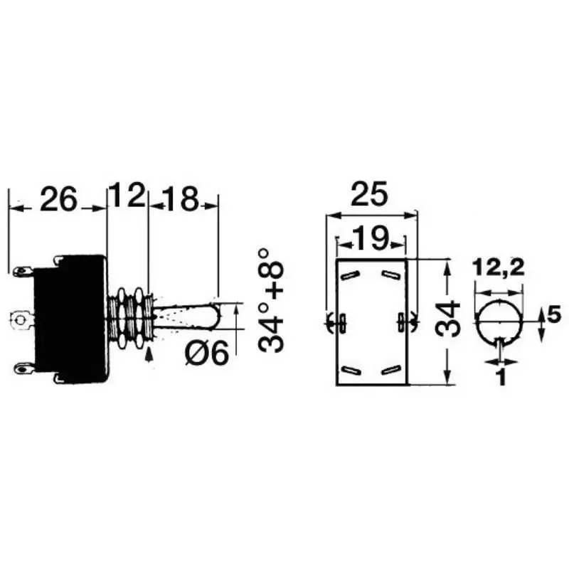 Più Venduto Interruttore Nautico Carling Technologies (ON)-OFF-(ON) 15 A - Interruttore Robusto con Carcassa in Termoindurente e Contatti in Argento per Due Circuiti Separati