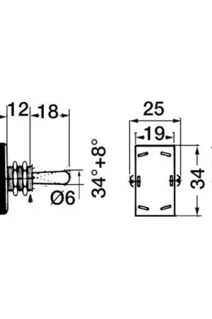 Quantità Limitata Interruttore ON-OFF Carling Technologies 15A con contatti in argento e termina Faston, perno 12x10 mm, compatibile con due circuiti separati, robusto e funzionale.