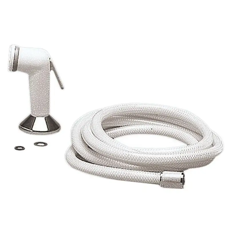 Doccetta Utility con tubo in PVC 2,5 m e supporto da coperta - Doccia a levetta in ottone cromato e plastica per installazioni pratiche in coperta Promozione Esclusiva