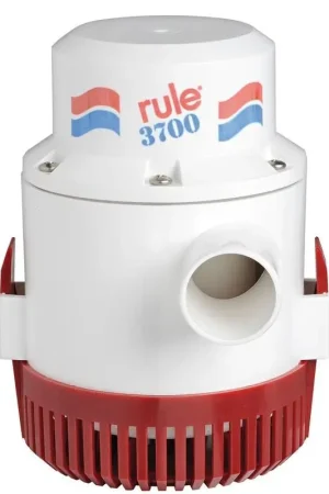 Direttamente Dal Produttore Maxi Pompa Elettrica Nautica Rule 12V 15,5A 50mm - Motore a Lunga Durata con Doppio Isolamento e Carcassa in Acetal