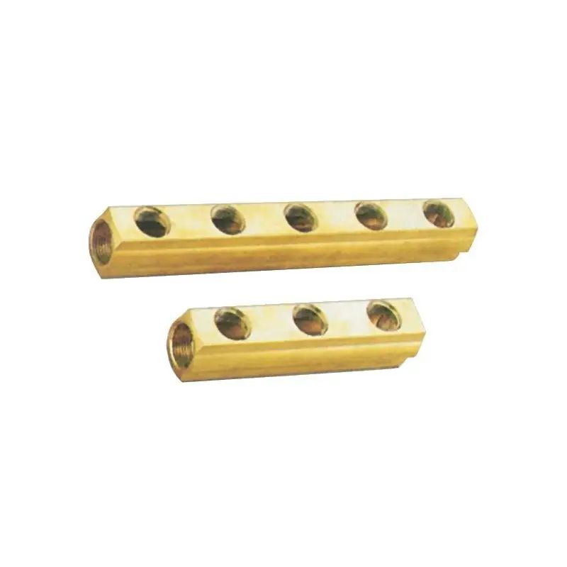 Ultime Pezzi Collettore lineare 6 vie in ottone 1 x 1/2 per nautica e barche con interasse vie 50 mm