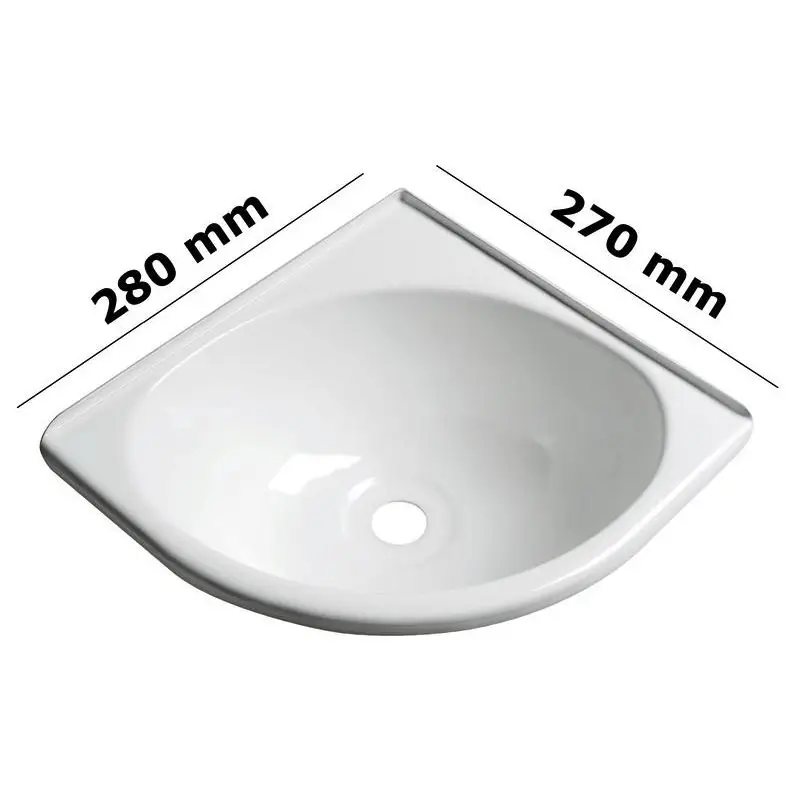 Prezzo Basso Lavello Triangolare in ABS Bianco Termoformato per Barche - Design Elegante e Funzionale