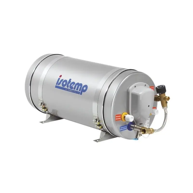 Scaldabagno Isotemp Slim 15 litri in acciaio inox con doppio termostato, isolamento in poliuretano espanso e installazione versatile per imbarcazioni. Nuovo Arrivo