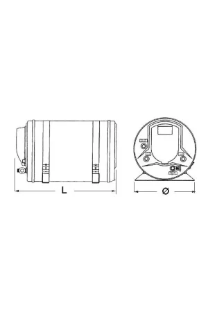 Scaldabagno Isotemp Basic 40 litri in acciaio inox con doppio termostato e isolamento in poliuretano espanso per installazione verticale o orizzontale Occasione Imperdibile
