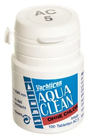 Aqua Clean pastiglie per trattamento e conservazione acqua dolce nei serbatoi, con argento, insapore e inodore, previene contaminazione fino a sei mesi. Adatto per potabile e non potabile. Scelto Dai Clienti