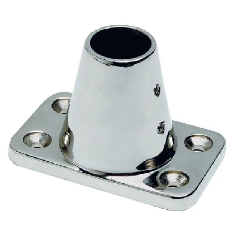 Ultimissimo Modello Base per Candelieri Diritta Ø 25 mm in Acciaio Inox AISI 316 Lucidato a Specchio - Nautica e Vela