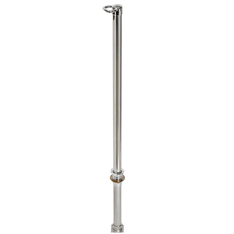 Asta traino sci RINA 120 cm x 40 mm in acciaio inox lucidato a specchio con basi in acciaio inox per nautica e sport acquatici Occasione Imperdibile
