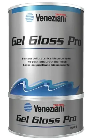 Smalto Bicomponente Gel Gloss Bianco 0,75 L - Ottimo per Gelcoat e Fondi Epossidici/Poliuretanici, Resistente ai Raggi UV, Non Idoneo per Immersione Continua Subito Disponibile