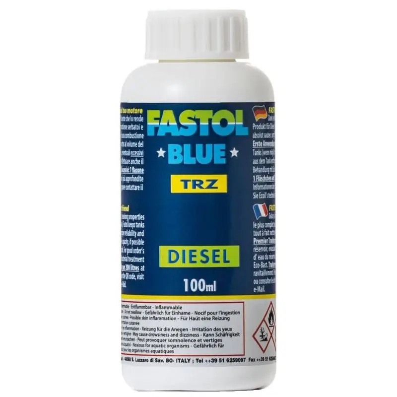 Additivo Fastol Blue Diesel 100 ml - Ottimizza il carburante, pulisce serbatoi e riduce consumi per imbarcazioni e veicoli nautici. Ordina Subito
